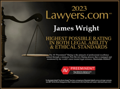 2023 Lawyers.com award to James Wright
