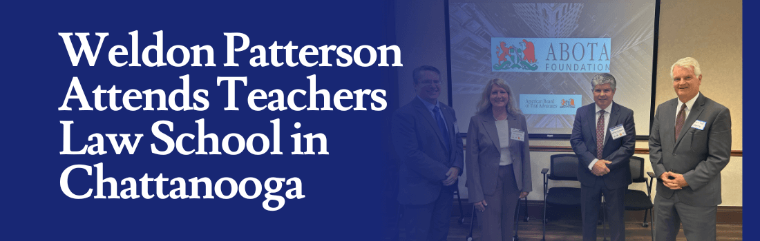 Weldon Patterson Attends Teachers Law School in Chattanooga